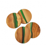 Coaster Green Resin Round - 4 - Image 2